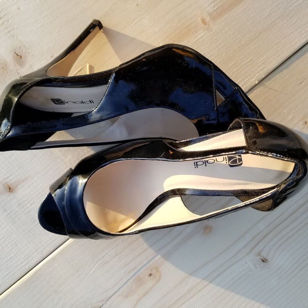 Shiny Black Heels